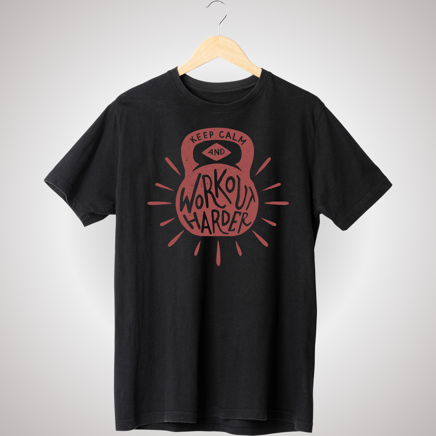 KEEP CALM AND WORKOUT HARDER T-SHIRT