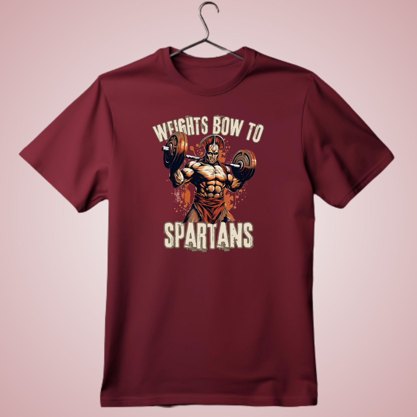 WEIGHTS BOW TO SPARTANS T-SHIRT