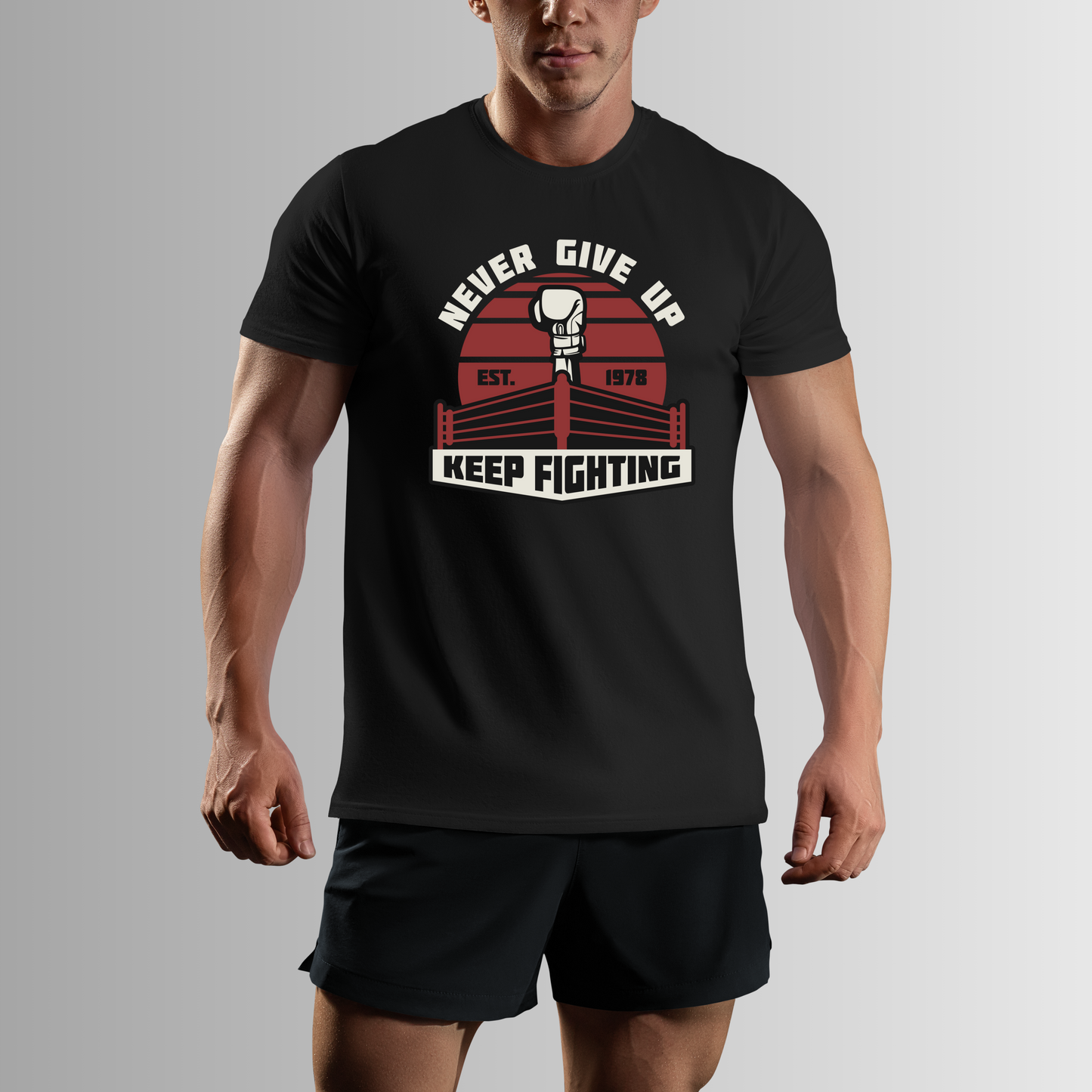 NEVER GIVE UP T-SHIRT