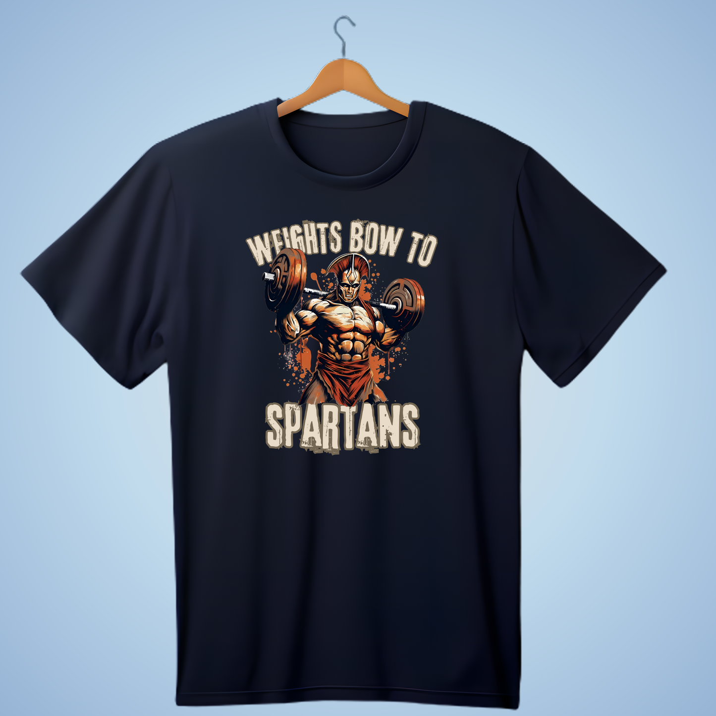 WEIGHTS BOW TO SPARTANS T-SHIRT