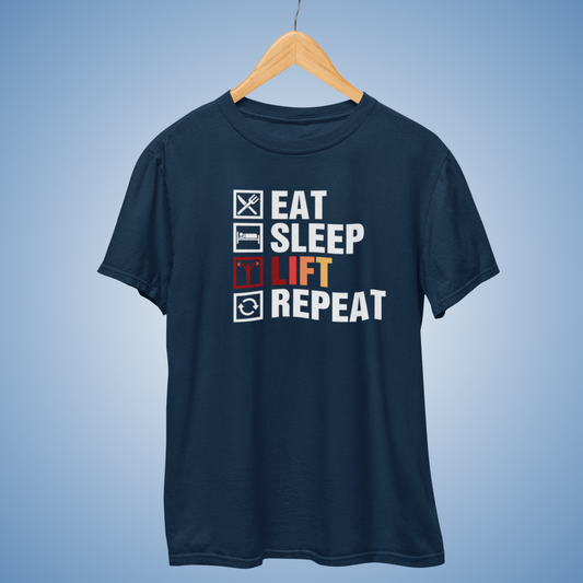 EAT SLEEP LIFT REPEAT T-SHIRT