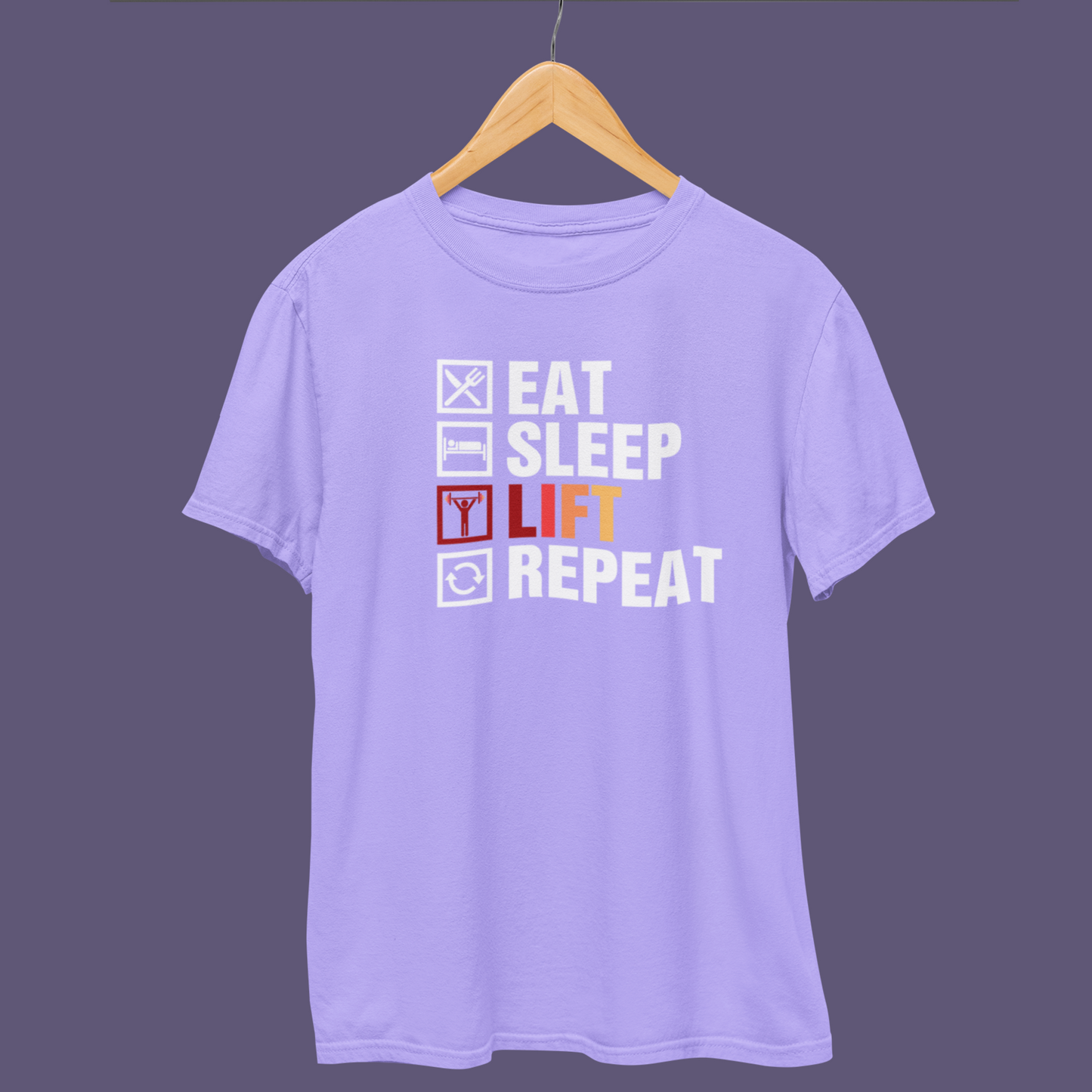 EAT SLEEP LIFT REPEAT T-SHIRT