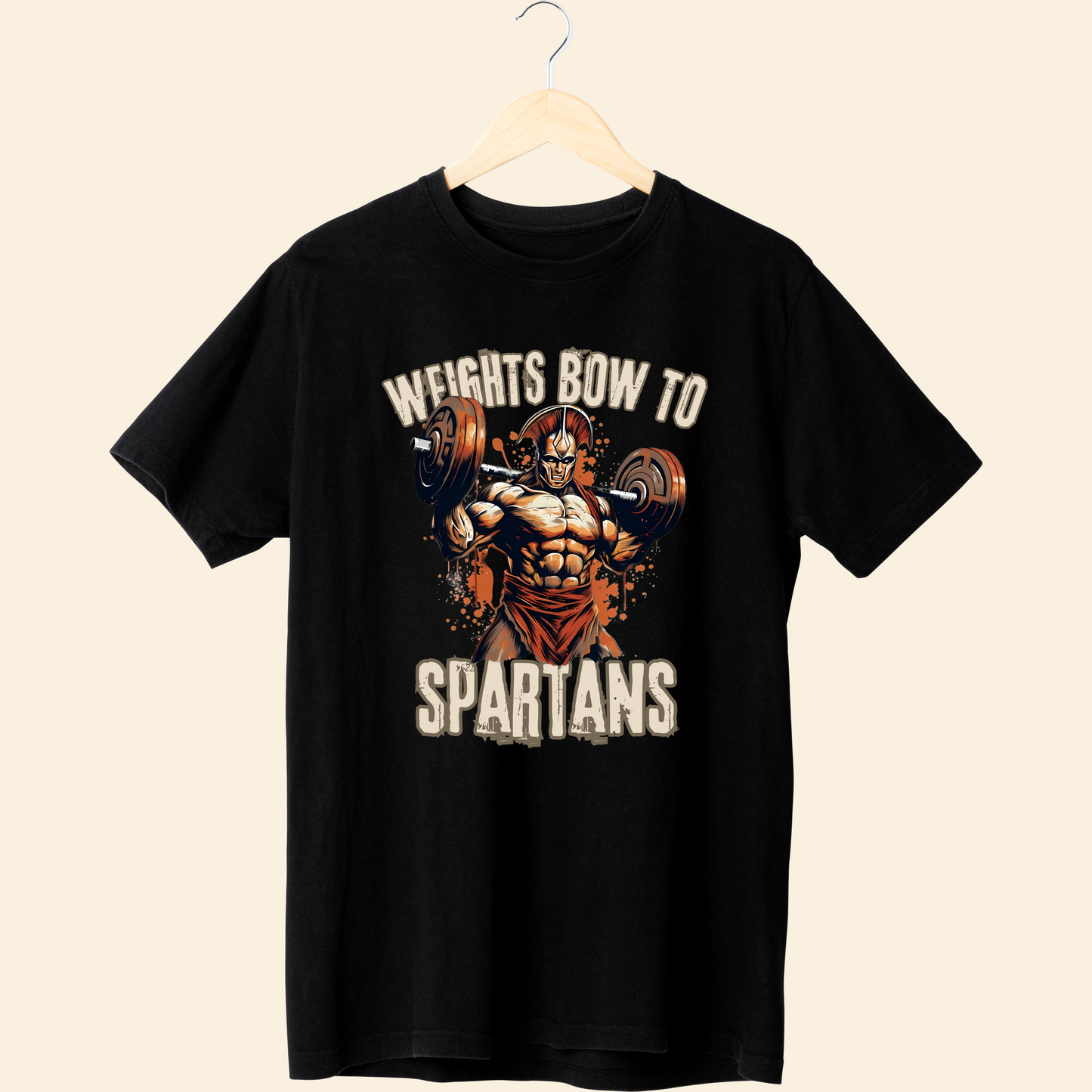 WEIGHTS BOW TO SPARTANS T-SHIRT