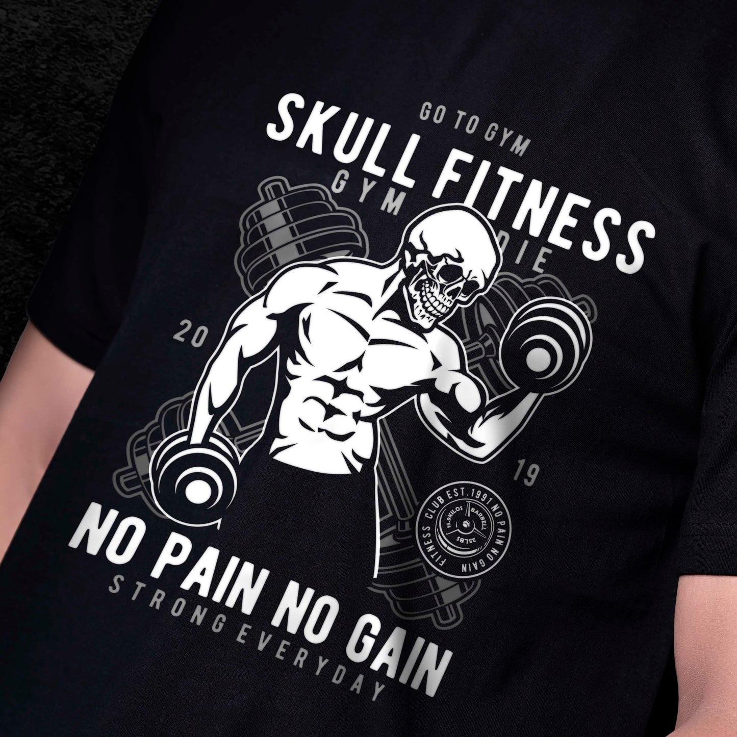 SKULL FITNESS T-SHIRT