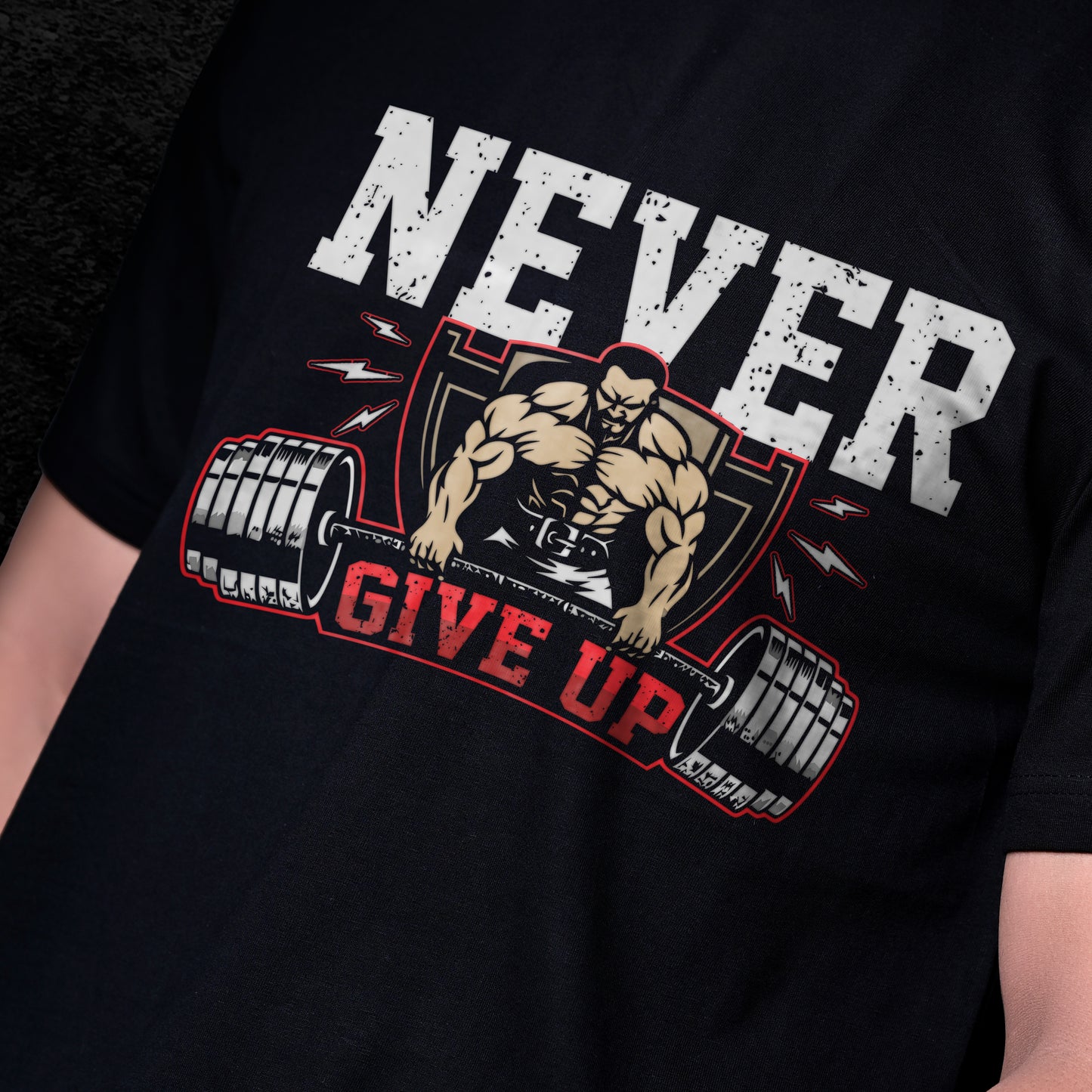 NEVER GIVE UP T-SHIRT