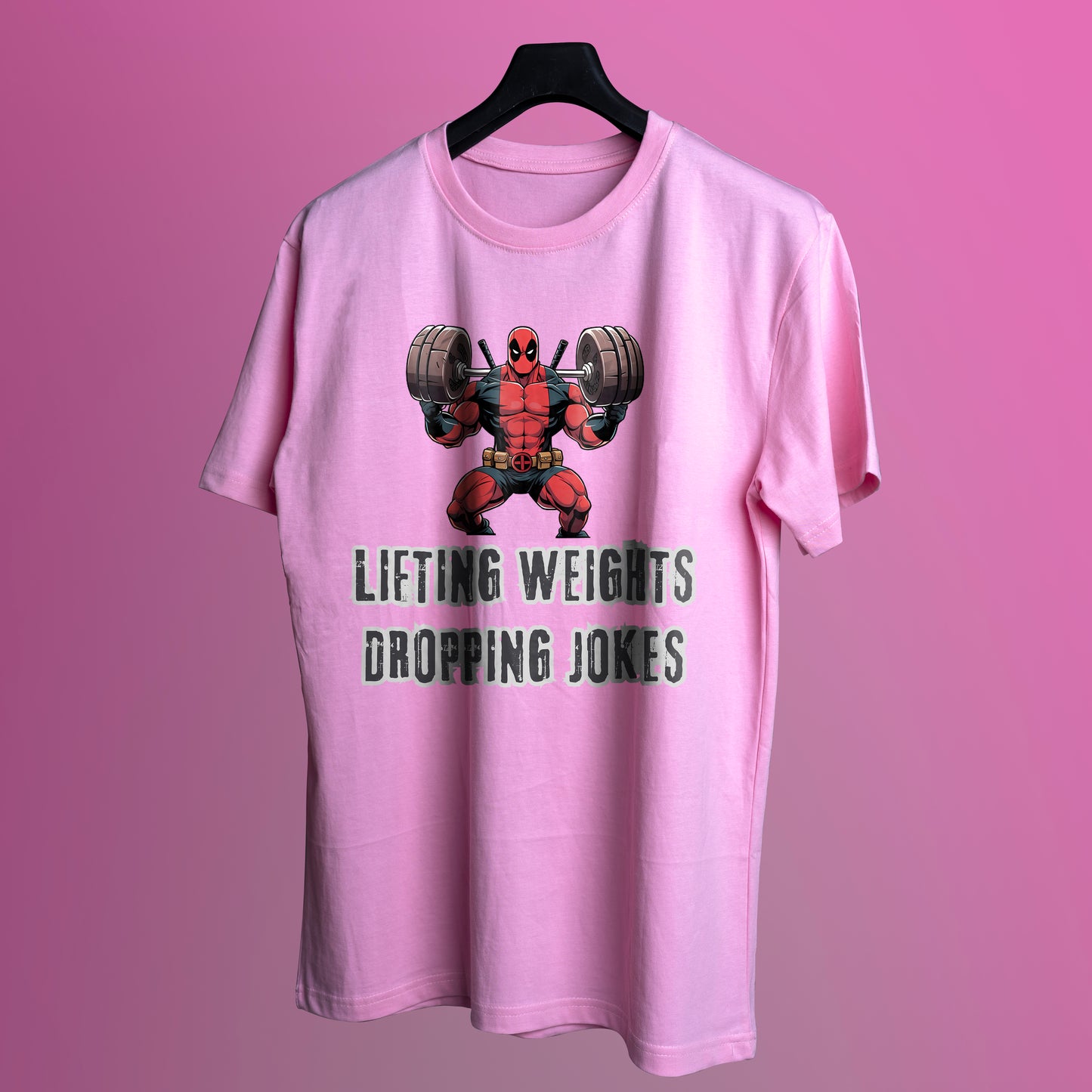 LIFTING WEIGHTS AND DROPPING JOKES T-SHIRT