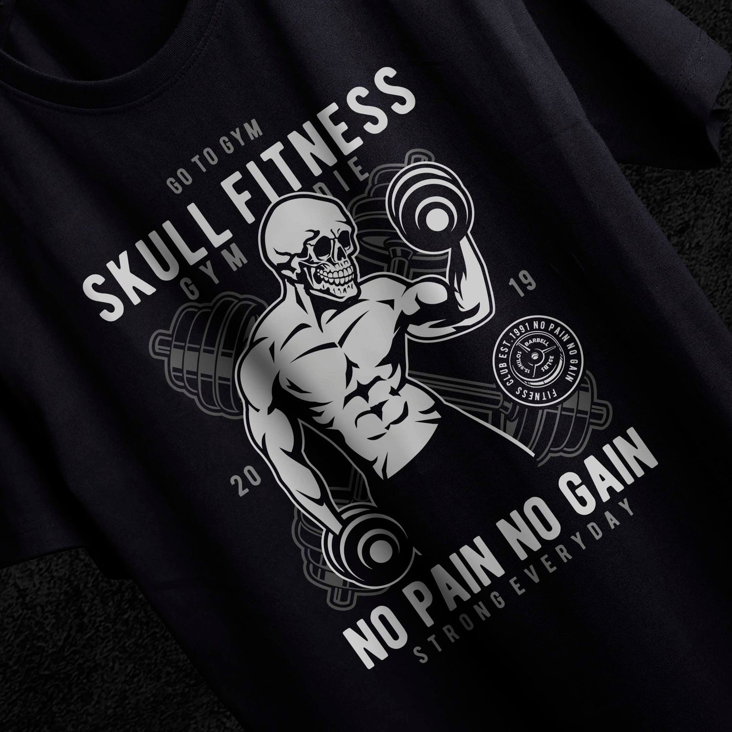 SKULL FITNESS T-SHIRT