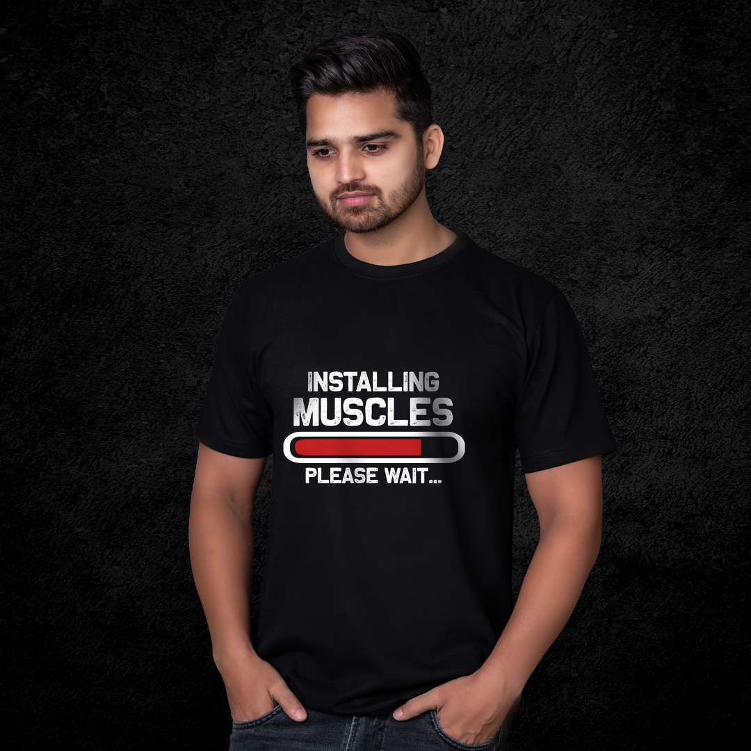 INSTALLING MUSCLES T-SHIRT